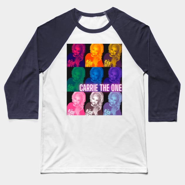 Neon Carrie Baseball T-Shirt by carrietheone